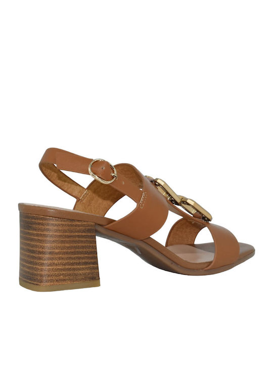 Leder Sandalen Tabac Braun
