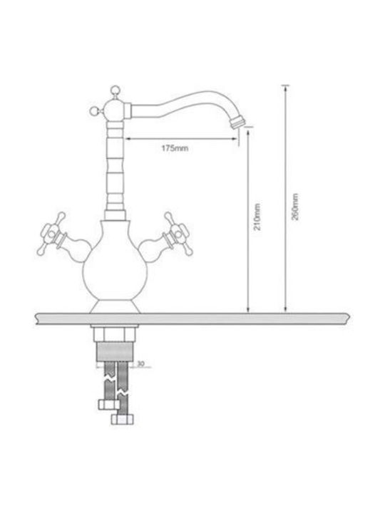 Waschtischarmatur Retro Bronze