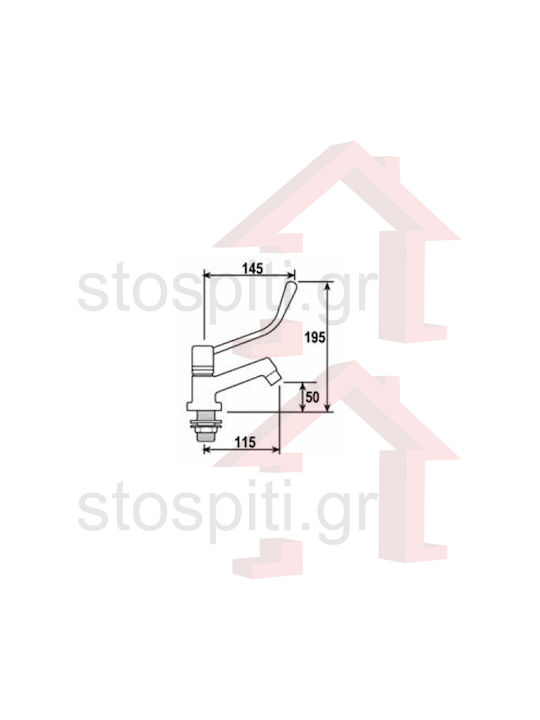 River Mixing Handicap Faucet Sink Faucet Silver