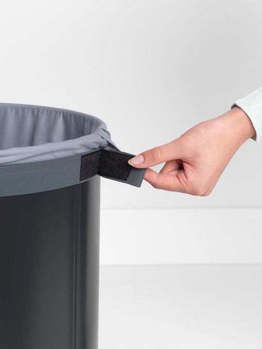 Brabantia Καλάθι Απλύτων Υφασμάτινο Πτυσσόμενο 55lt Γκρι