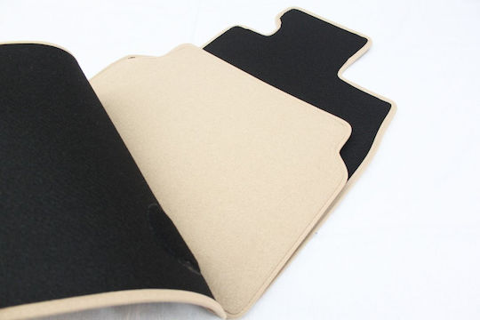 Petex Set of Front and Rear Mats 4pcs for BMW Series 7 / F01 2010 Beige