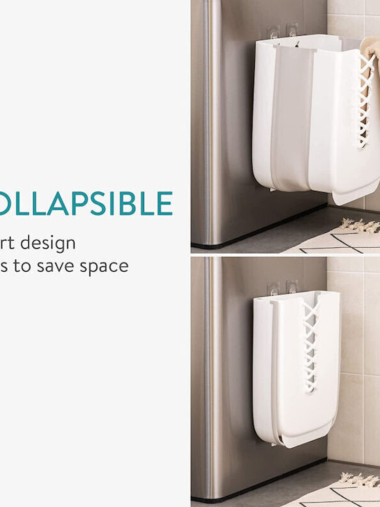 Navaris Καλάθι Απλύτων Πλαστικό Πτυσσόμενο 30lt 37x24x40cm Λευκό