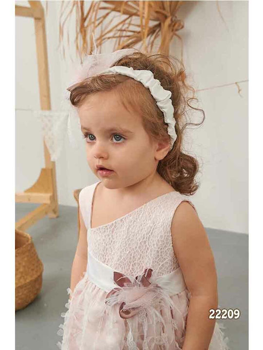 Bonito Baby Rosa Taufset Kleidung mit Haar-Accessoires & Kleid aus Tüll 2Stück