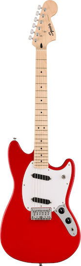 Squier Sonic Електрическа Китара Отместване с SS Конфигурация на Пикапите Черен
