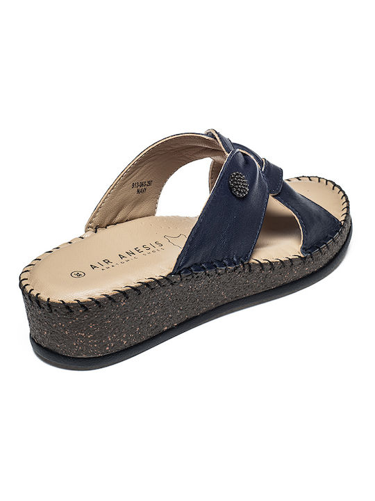 Sommer Damenplattformen Marineblaue