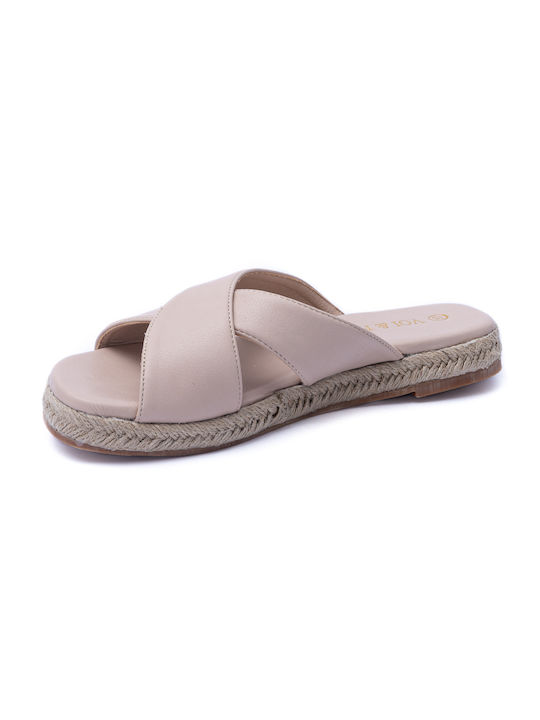 Voi & Noi Women's Flat Sandals in Pink Color