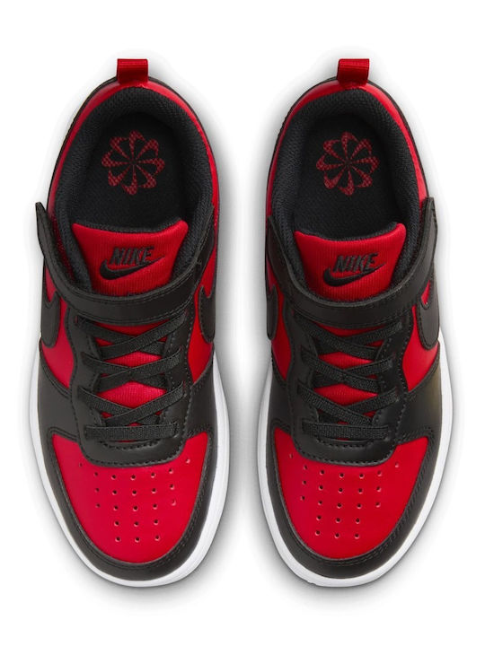 Court Borough Kinder Sneakers mit Klettverschluss Rot