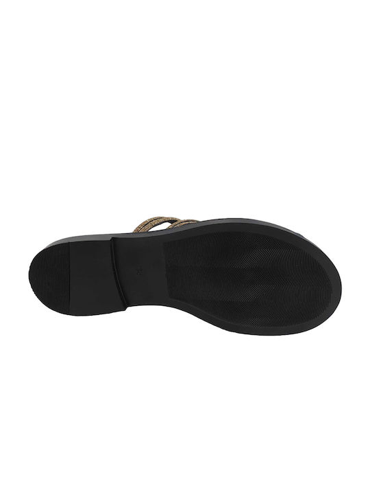 Lias Mouse Leather Women's Flat Sandals in Black Color