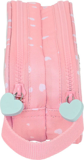 Safta Globitos Pencil Case with 2 Compartments Pink