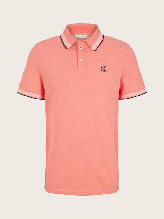 Tom Tailor Men's Short Sleeve Blouse Polo Orange