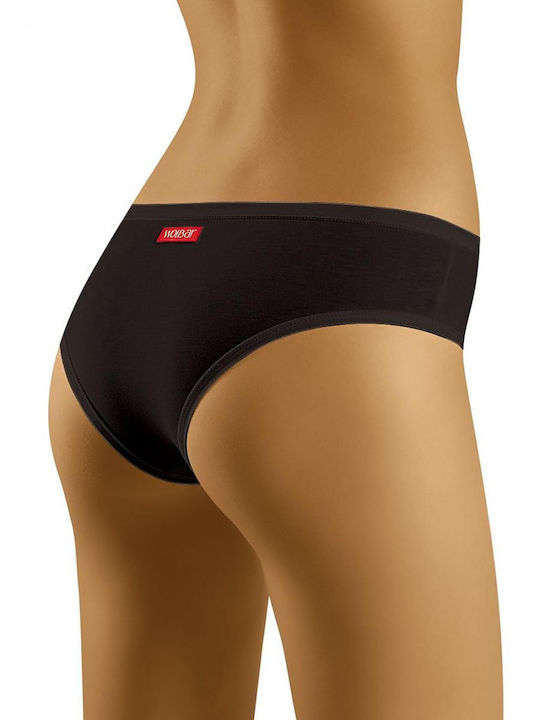 Wolbar Figi Sleek Soft Βαμβακερό Γυναικείο Slip Μαύρο