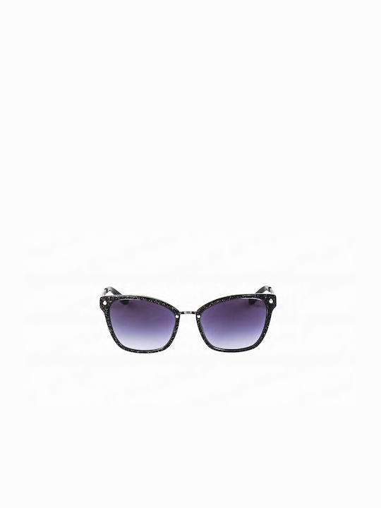 Guess Femei Ochelari de soare cu Violet Rame și Negru Ochelari de soare Lentilă 7353 BLKSI-35