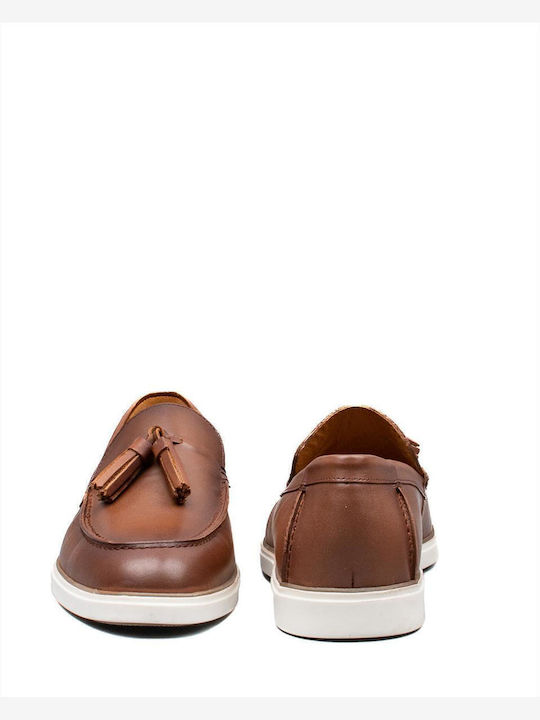 Δερμάτινα Ανδρικά Loafers σε Καφέ Χρώμα