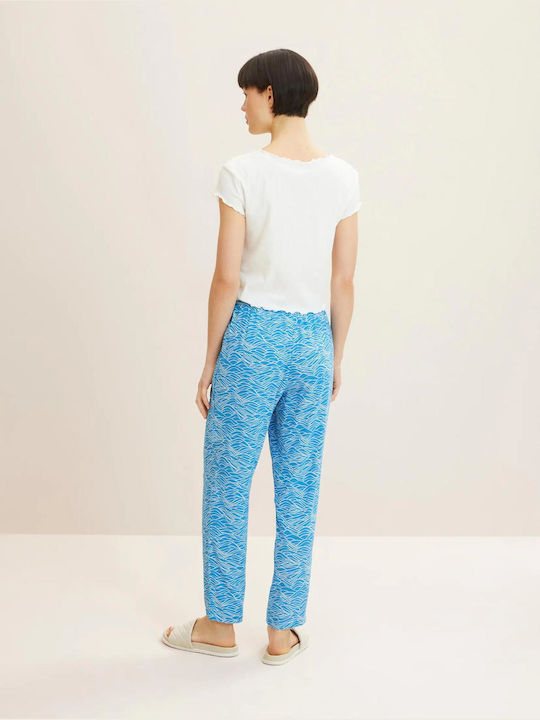 Tom Tailor Women's Fabric Trousers Light Blue