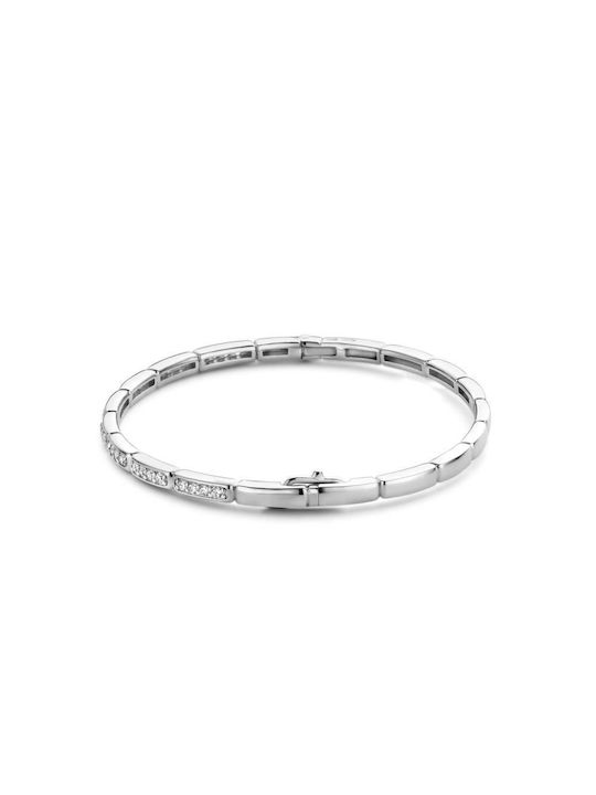 Ti Sento Damen Armband Handschellen aus Silber mit Zirkon