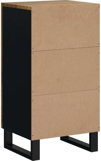vidaXL Büroaufbewahrungsschrank aus Massivholz Natürlich 40x31x75cm