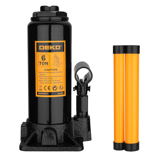 Deko Hand Operated Bottle Jack for Weight Capacity up to 6 Tons