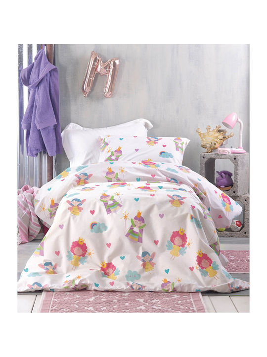 Rythmos Fairies Set de față de pernă pentru copii din bumbac 100% 50x70buc Colorate