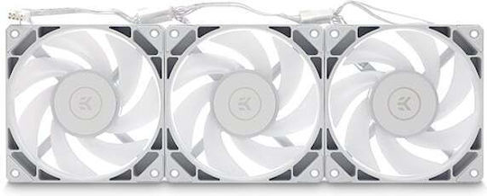 Ekwb Nucleus AIO CR360 Lux D-RGB Water Cooling System AIO CPU With 3 White 120mm Fans