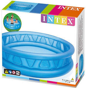 Intex V0200214 Children's Round Swimming Pool 666lt Inflatable 188x46cm Blue
