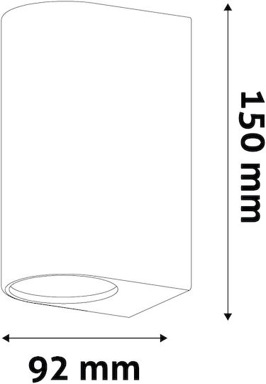Avide Wandmontiertes Außen-Spotlight GU10 IP44 10εκ.