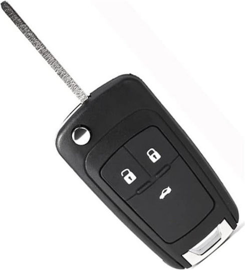 Opel Foldable Car Key Shell with Blade with 3 Buttons for Opel