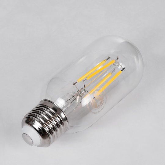 GloboStar LED Bulb 4W 110mm for Socket E27 and Shape T45 Natural White 440lm Dimmable