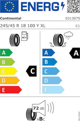 Continental PremiumContact 7 245/45R18 100Magazin online XL Vara Anvelopă pentru Pasager Autoturism 0313075