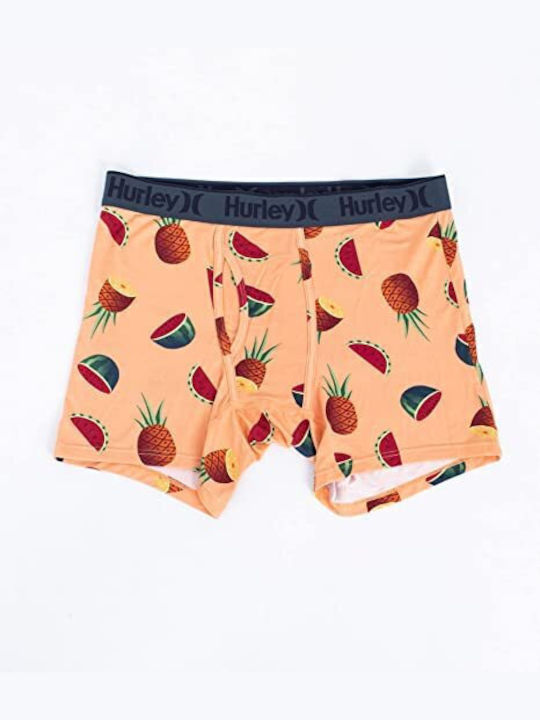Men's Boxer Orange with Patterns