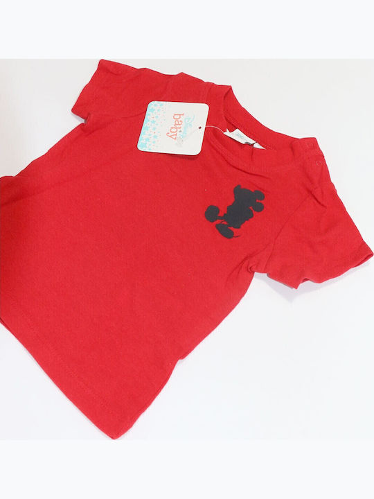 Kinder-T-Shirt Rot Baby Mickey Mouse