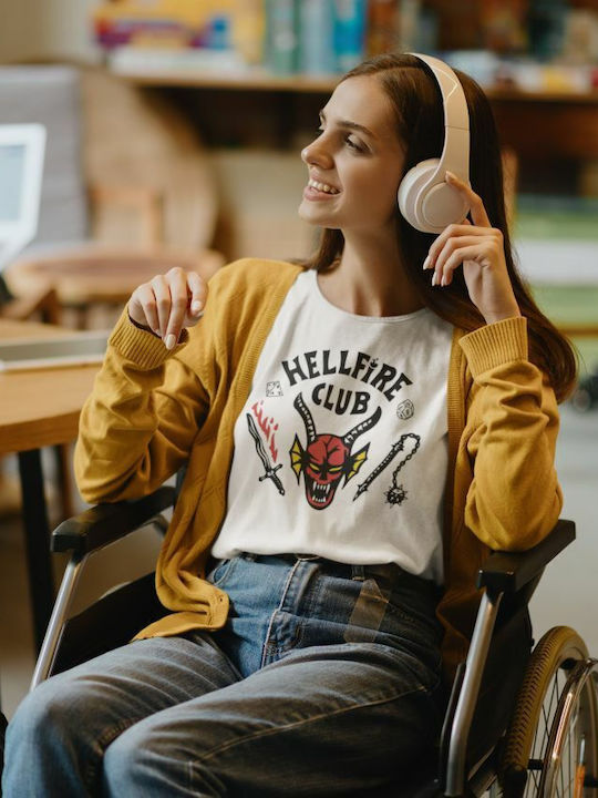 TKT w T-shirt Hellfire Club Λευκό Βαμβακερό TKT w T-shirt Hellfire Club Λευκό Βαμβακερό