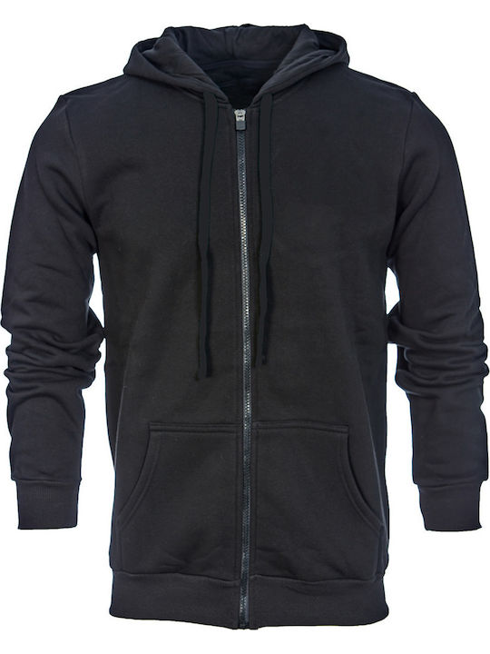 Rock Deal Audi Hooded Jacket Black Cotton
