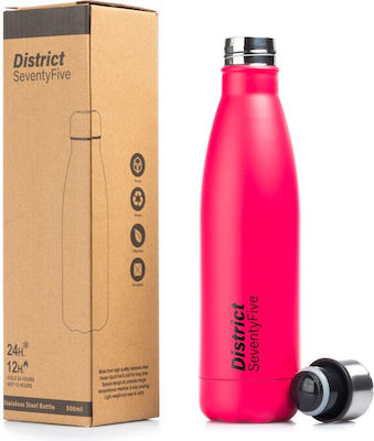 District75 Kids Stainless Steel Thermos Water Bottle Fuchsia