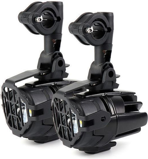 Round Foglights Car LED Universal 12 / 24V 40W with White Lighting 2pcs