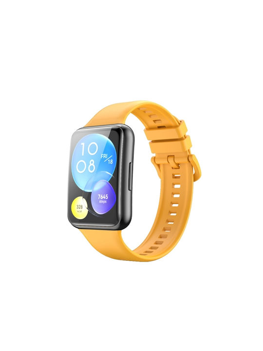 Solid Color Curea Silicon Galben (Huawei Watch Fit 2) EDA003144201E