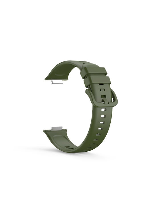 Solid Color Каишка Силикон Зелен (Huawei Watch Fit 2 - Хуавей Уотч Фит 2) EDA003144201I