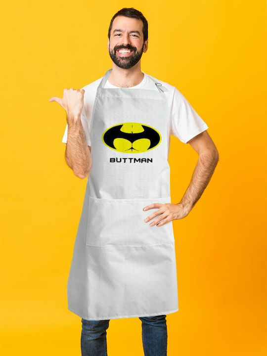 Koupakoupa Ποδιά Κουζίνας Λευκή KP_7643_APRON-BBQ-ADULT