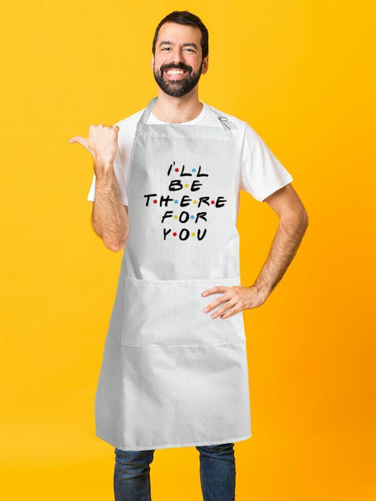 Koupakoupa Friends i Ποδιά Κουζίνας Λευκή KP_11434_APRON-BBQ-ADULT