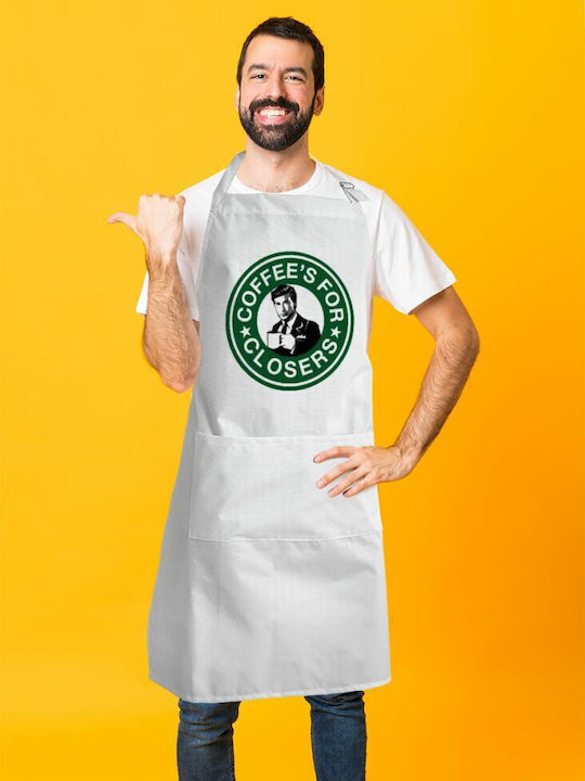 Koupakoupa Küchenschürze Weiß KP_5356_APRON-BBQ-ADULT 1Stück