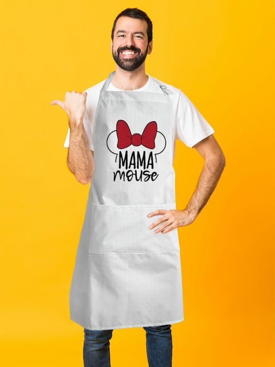 Koupakoupa MAMA Șorț de Bucătărie Albă KP_6735_APRON-BBQ-ADULT 1buc