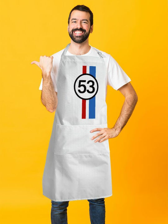 Koupakoupa VW Herbie 53 Küchenschürze Weiß KP_3159_APRON-BBQ-ADULT 1Stück