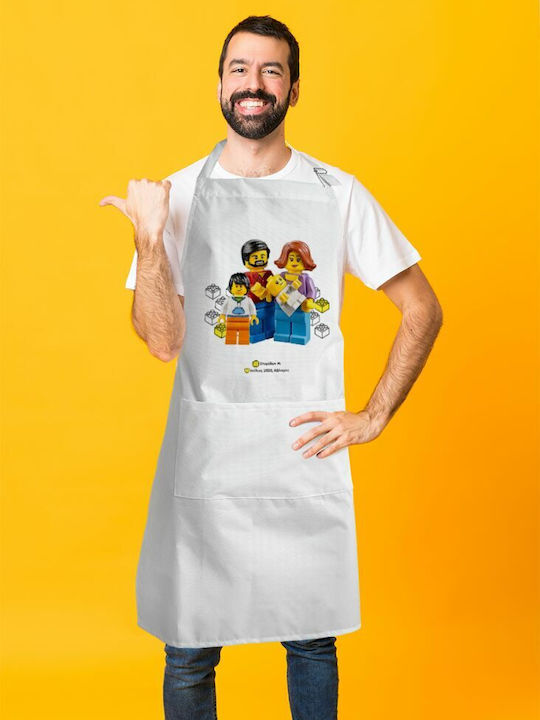 Koupakoupa Küchenschürze Weiß KP_755_APRON-BBQ-ADULT 1Stück