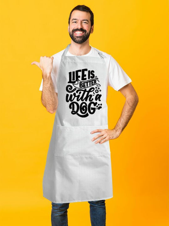 Koupakoupa a Șorț de Bucătărie Albă KP_6069_APRON-BBQ-ADULT 1buc