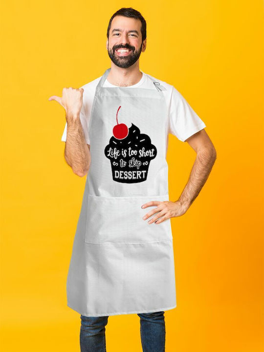 Koupakoupa Küchenschürze Weiß KP_7189_APRON-BBQ-ADULT 1Stück