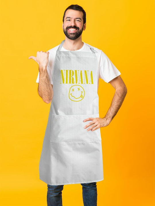 Koupakoupa Ποδιά Κουζίνας Λευκή KP_5351_APRON-BBQ-ADULT