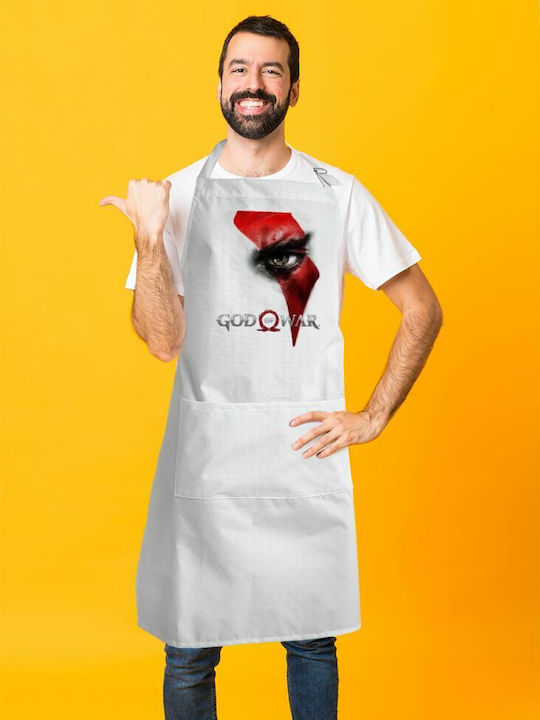 Koupakoupa Küchenschürze Weiß KP_1292_APRON-BBQ-ADULT 1Stück