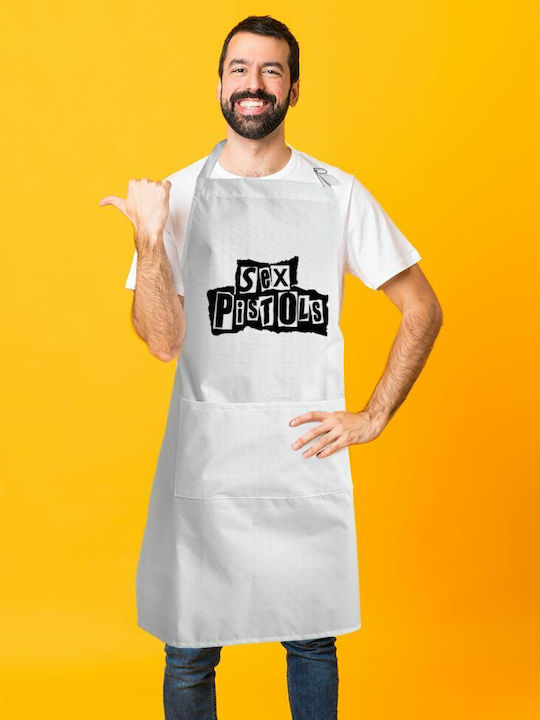 Koupakoupa Sex Pistols Șorț de Bucătărie Albă KP_4515_APRON-BBQ-ADULT 1buc