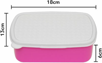 Kids Lunch Thermal Plastic Box Pink L18xW13xH6cm