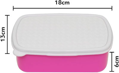 Kids Lunch Plastic Box Pink L18xW13xH6cm