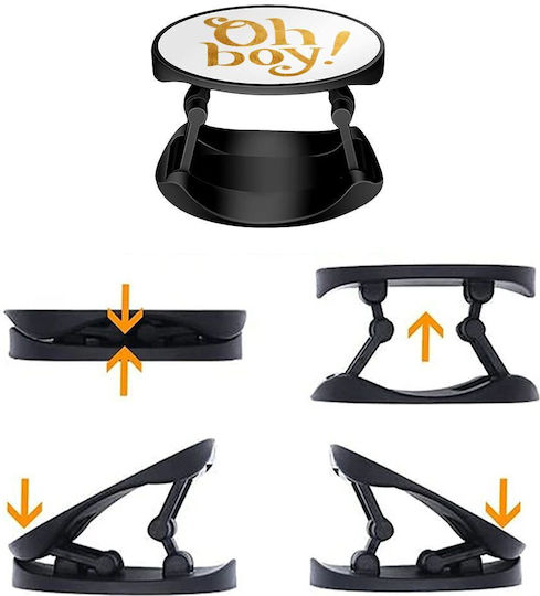 Koupakoupa Pop Socket Mobile Oh Baby Gold KP 2320 Pop Sockets Stand Black